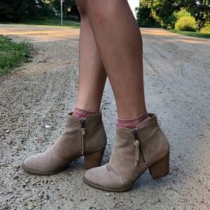 Heeled Suede Booties
